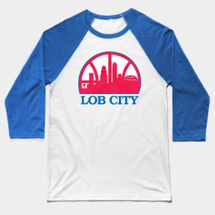 Lob City Basketball Skyline Baseball T-Shirt